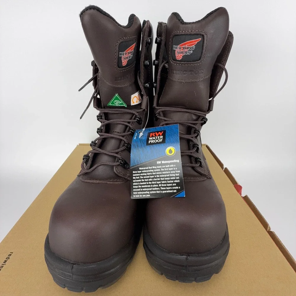 Red Wing King Toe 8-Inch Waterproof Work Boots Leather Mens 10 EE 3548‎ NOS NWT